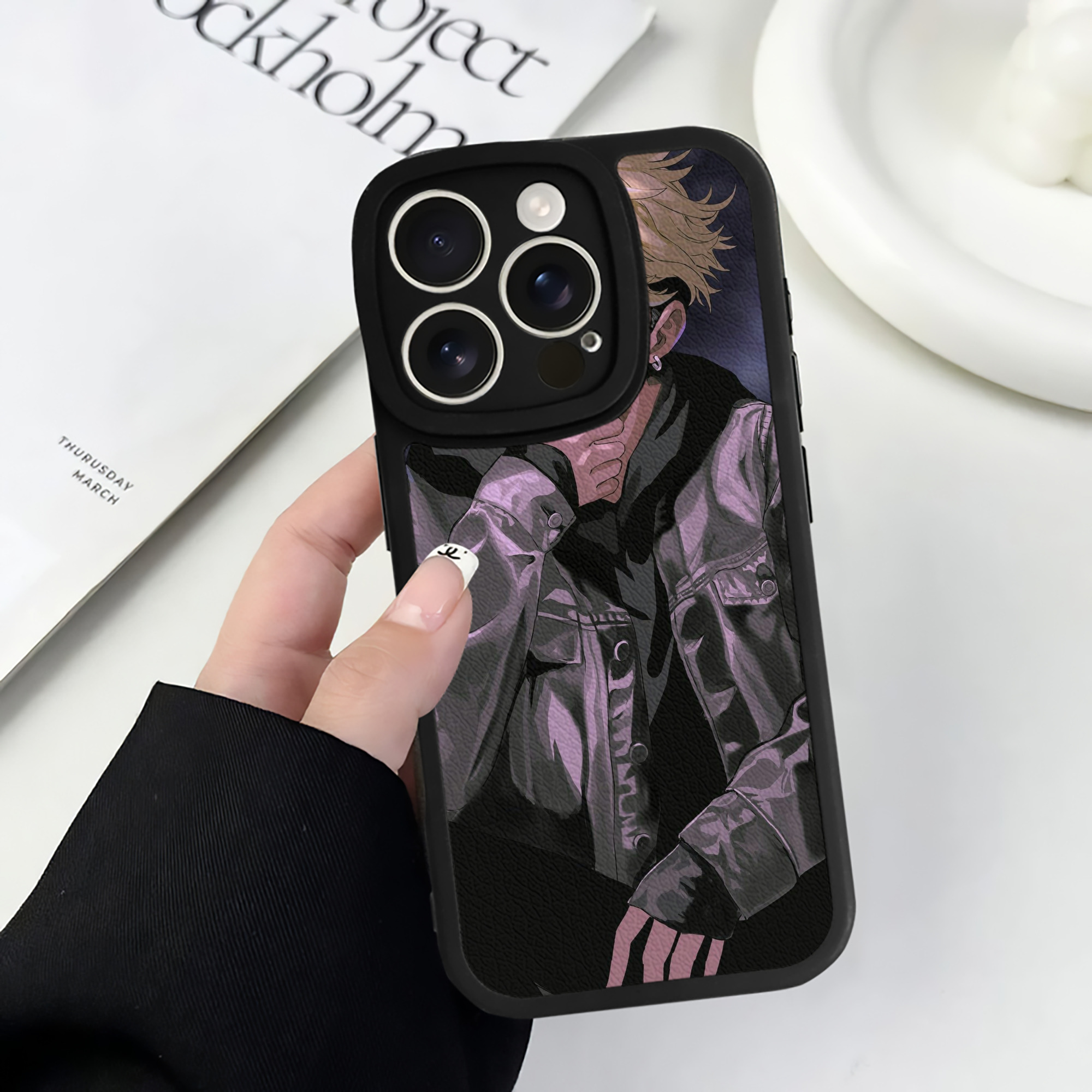 （画像用） 東京リベンジャーズ Tokyo Revengers 【iPhone 16シリーズ対応】シリコンスマホケース（レザー調） 材質：シリコン